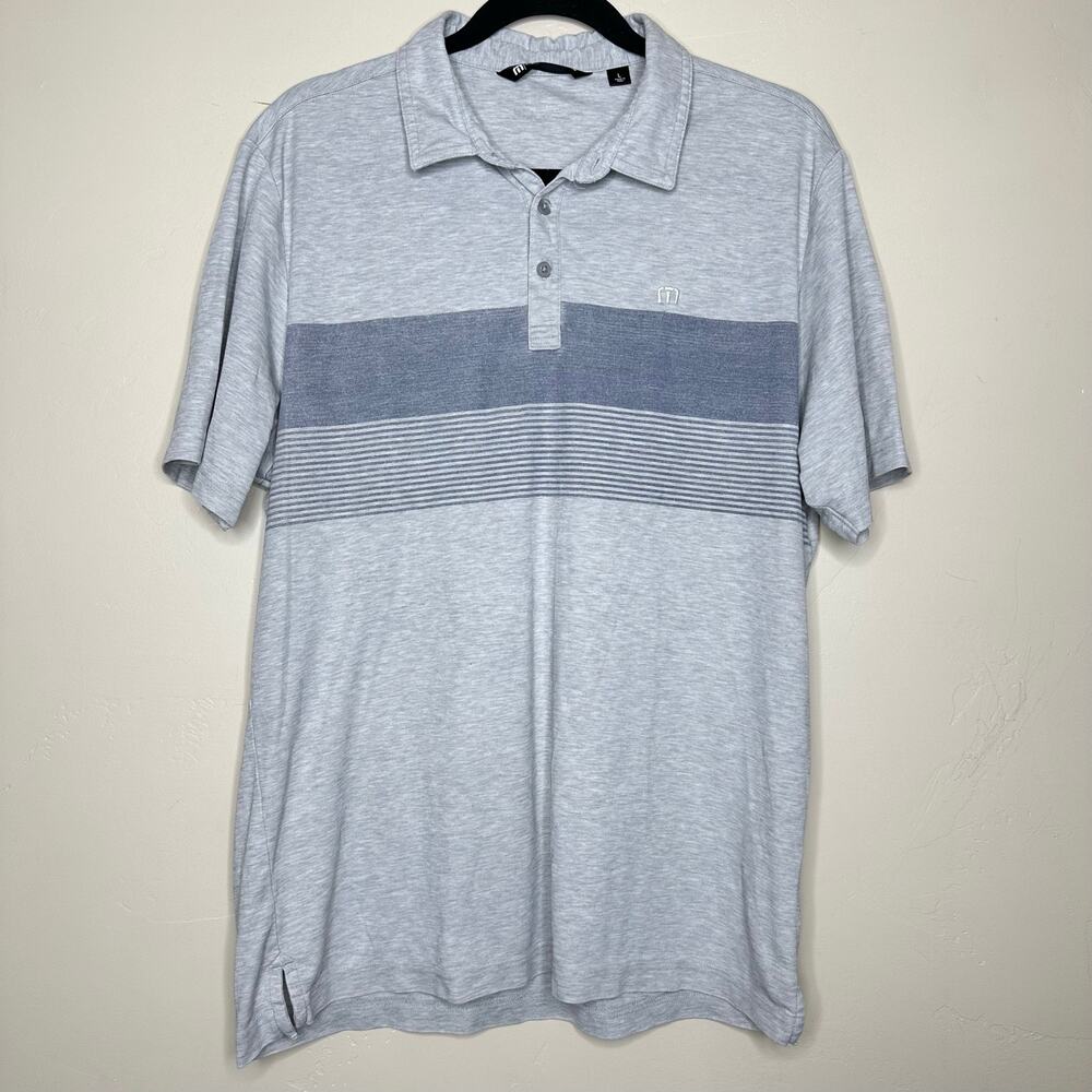Travis Mathew Polo Shirt Lot Bundle Gray Blue Golf Performance Mens Large - Picture 6 of 13